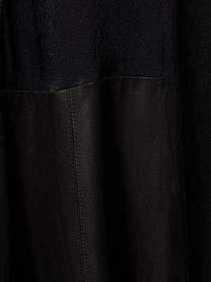 Satynowa długa spódnica Ludovic De Saint Sernin czarna