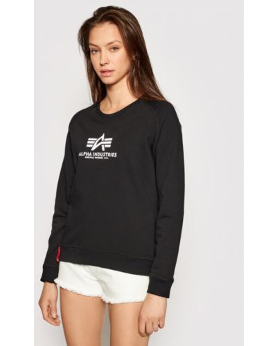 Alpha Industries Pulóver New Basic 196031 Fekete Regular Fit