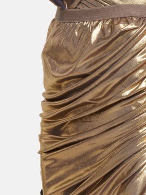 Mini suknja od jersey Rick Owens zlatna