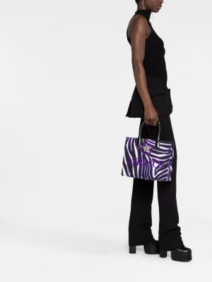 Shopper soma ar apdruku ar zebras rakstu Versace