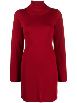 Vlněné šaty Semicouture červené