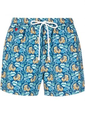 Trykt floral shorts Kiton blå