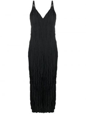 Jedwabna sukienka midi Toteme czarna