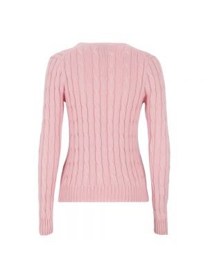 Sweter bawełniany Ralph Lauren różowy