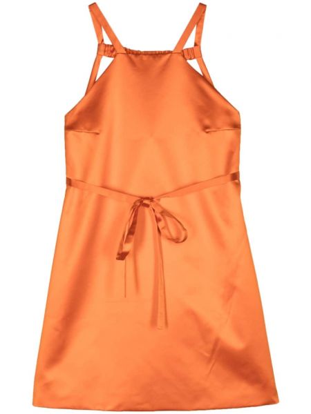Сатенена мини рокля Patou оранжево