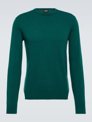 Jersey de cachemir de tela jersey con estampado de cachemira Zegna verde