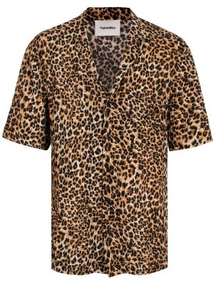Camisa leopardo Nanushka marrón