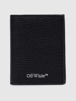 Чорний шкіряний гаманець Off-white
