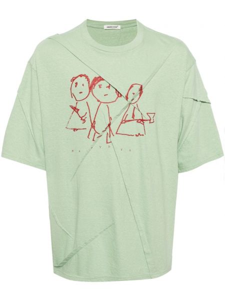 T-shirt aus baumwoll mit print Undercover grün