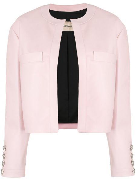 Kožna jakna Alexandre Vauthier ružičasta