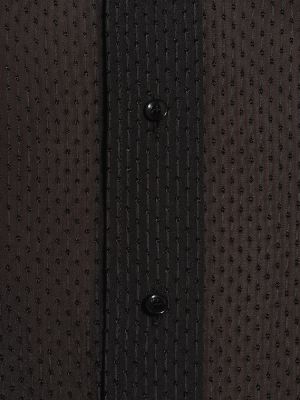 Копринена блуза Saint Laurent черно