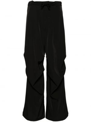 Pantaloni cu croială lejeră Mm6 Maison Margiela negru