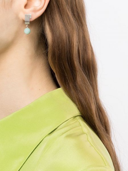 Boucles d'oreilles avec perles à boucle Hsu Jewellery argenté