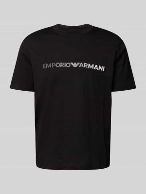 Czarna koszulka bawełniana Emporio Armani