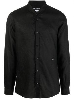 Chemise sans col en lin Dolce & Gabbana