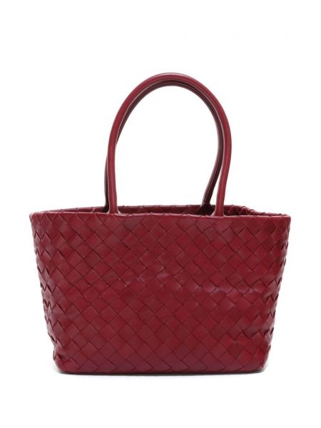 Δερμάτινη τσάντα shopper Bottega Veneta Pre-owned κόκκινο