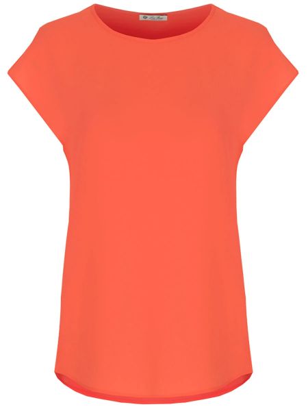 Шелковая блузка Loro Piana оранжевая