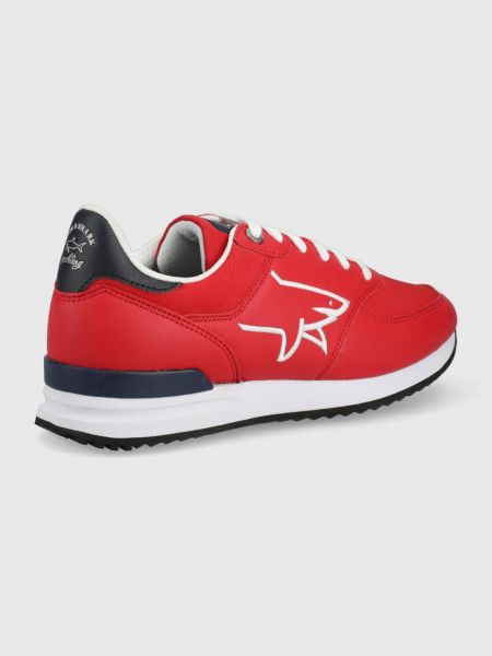 Sneakersy skórzane Paul&shark czerwone