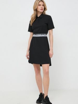 Бавовняна сукня міні Karl Lagerfeld чорна