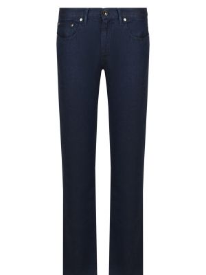 Синие прямые брюки Giorgio Armani