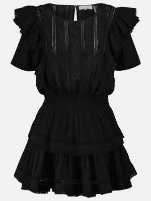 Sukienka mini bawełniana Loveshackfancy Czarna