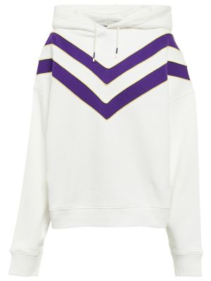 Pamučna hoodie s kapuljačom Tory Sport bijela