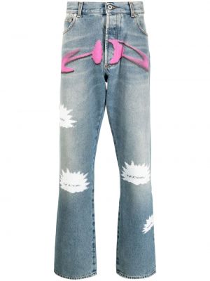Straight jeans mit print Heron Preston blau