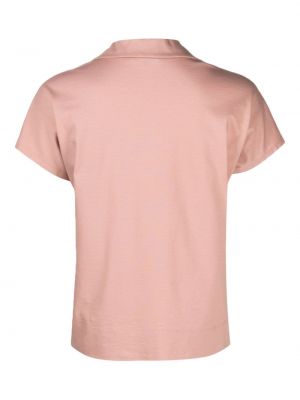 Polo krekls ar v veida izgriezumu Fay rozā