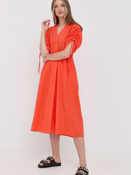 Памучна рокля Beatrice B оранжево