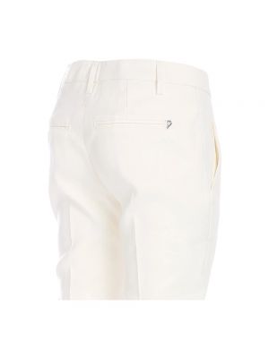 Spodnie skórzane Dondup białe