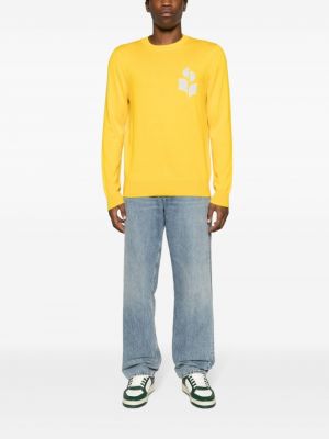 Sweter z okrągłym dekoltem Marant żółty