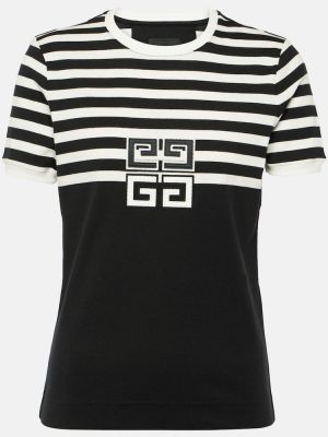 Svītrainas kokvilnas t-krekls džersija Givenchy