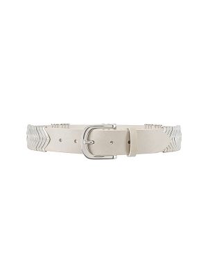 Cinturón de cuero con hebilla Isabel Marant blanco
