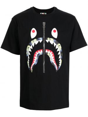 Bomull t-skjorte A Bathing Ape® svart