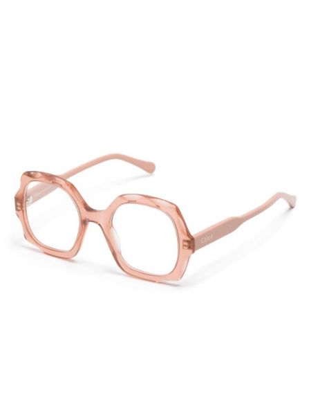 Oversized brýle Chloé Eyewear růžové