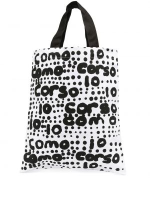 Bolso shopper con estampado 10 Corso Como blanco