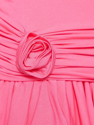 Drapované džerzej mini šaty Blumarine ružová