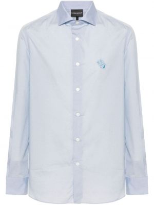 Βαμβακερό πουκάμισο με κέντημα Emporio Armani