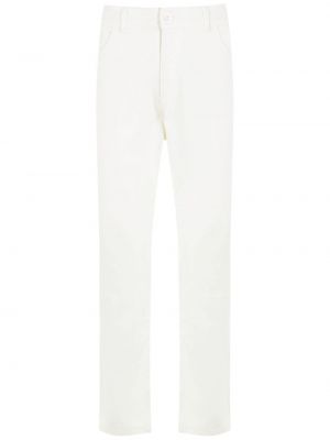 Bavlněné rovné kalhoty Amir Slama bílé