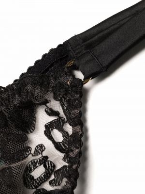 Krajkové kalhotky string Fleur Of England černé