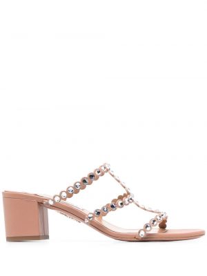 Sandale de cristal Aquazzura roz