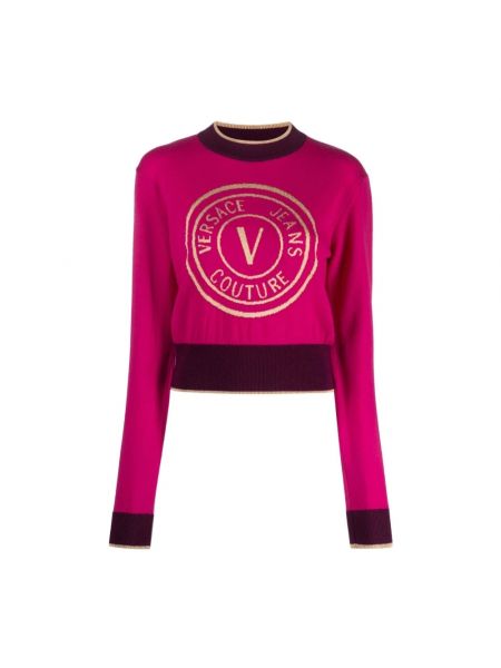 Sweter Versace Jeans Couture różowy