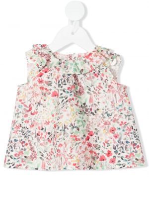 Trykt floral krage bluse for jenter Bonpoint rosa