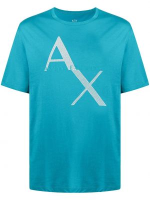 Trykt t-skjorte Armani Exchange blå