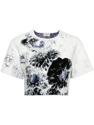 Žakárové kvetinové tričko Alexander Mcqueen