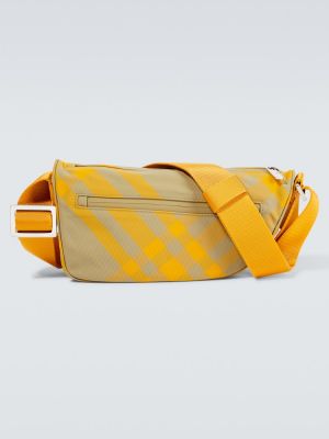 Καρό τσάντα χιαστί Burberry κίτρινο