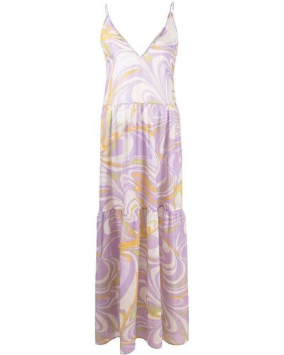 V-hals trykt dress Pucci lilla