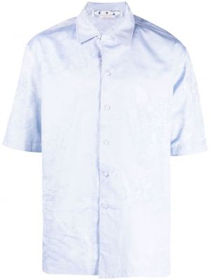 Camicia in tessuto jacquard Off-white