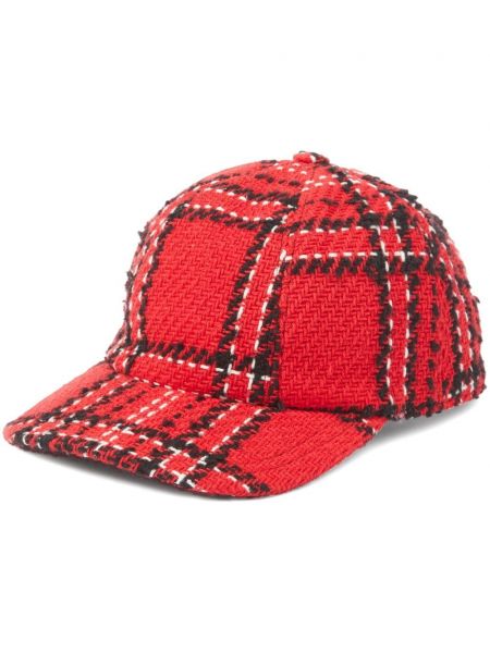 Casquette brodé à carreaux Msgm