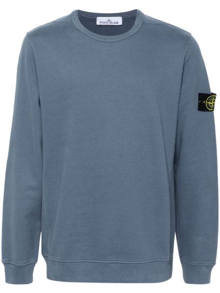 Pamuklu sweatshirt Stone Island mavi